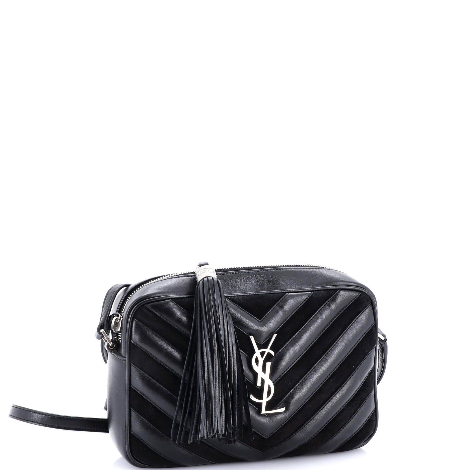 Lou Camera Bag Matelasse Chevron Leather and Suede Mini