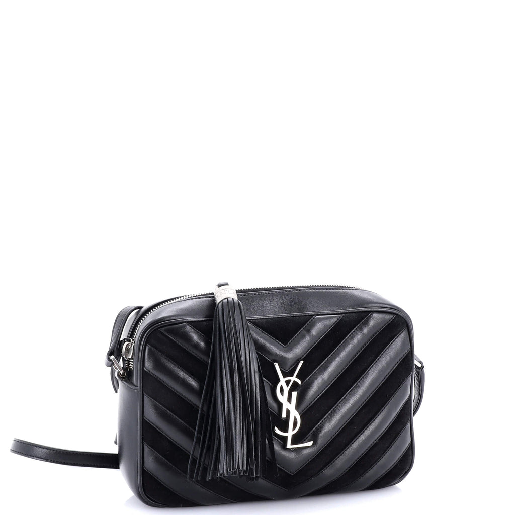 Lou Camera Bag Matelasse Chevron Leather and Suede Mini