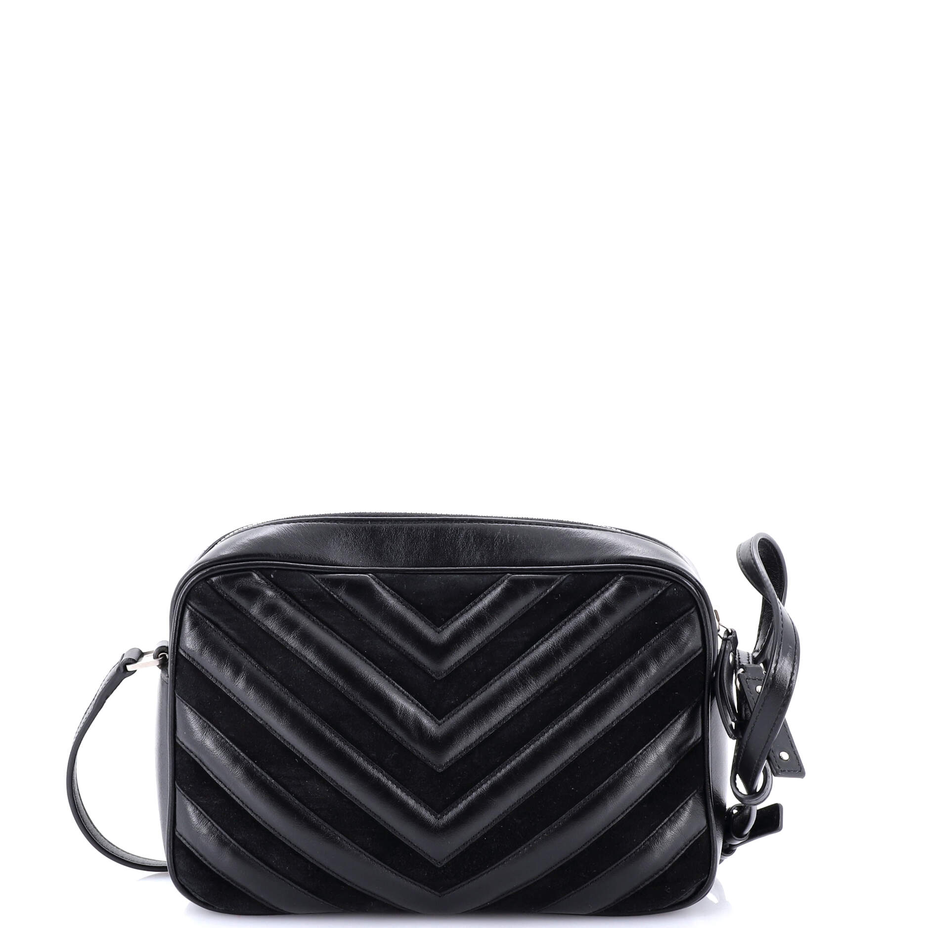 Lou Camera Bag Matelasse Chevron Leather and Suede Mini