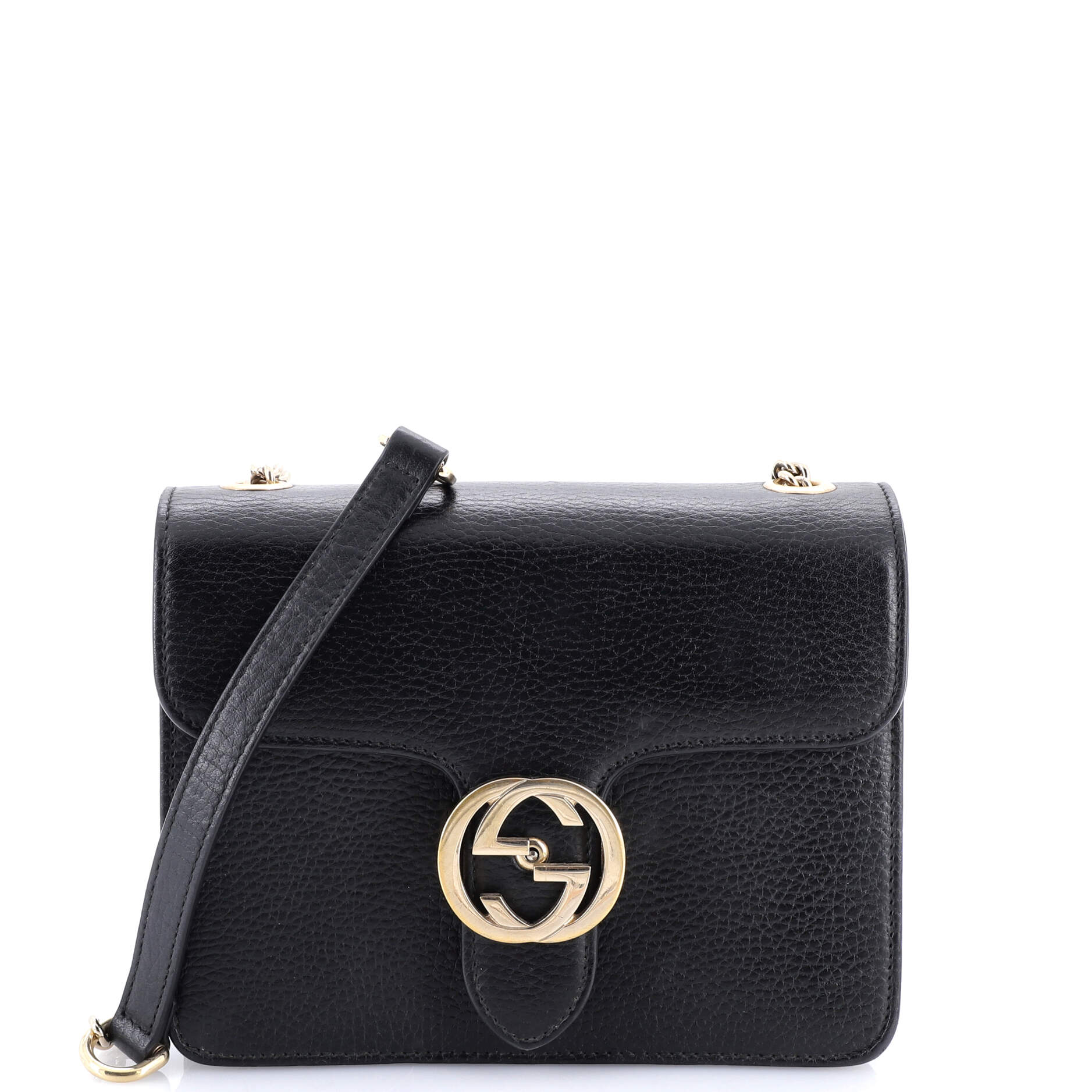 Interlocking Shoulder Bag Leather Small