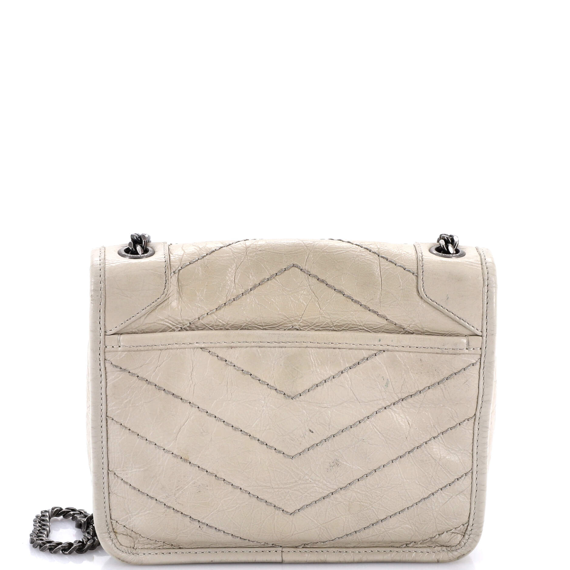 Niki Chain Wallet Matelasse Chevron Leather