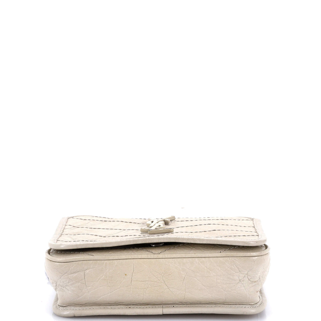 Niki Chain Wallet Matelasse Chevron Leather