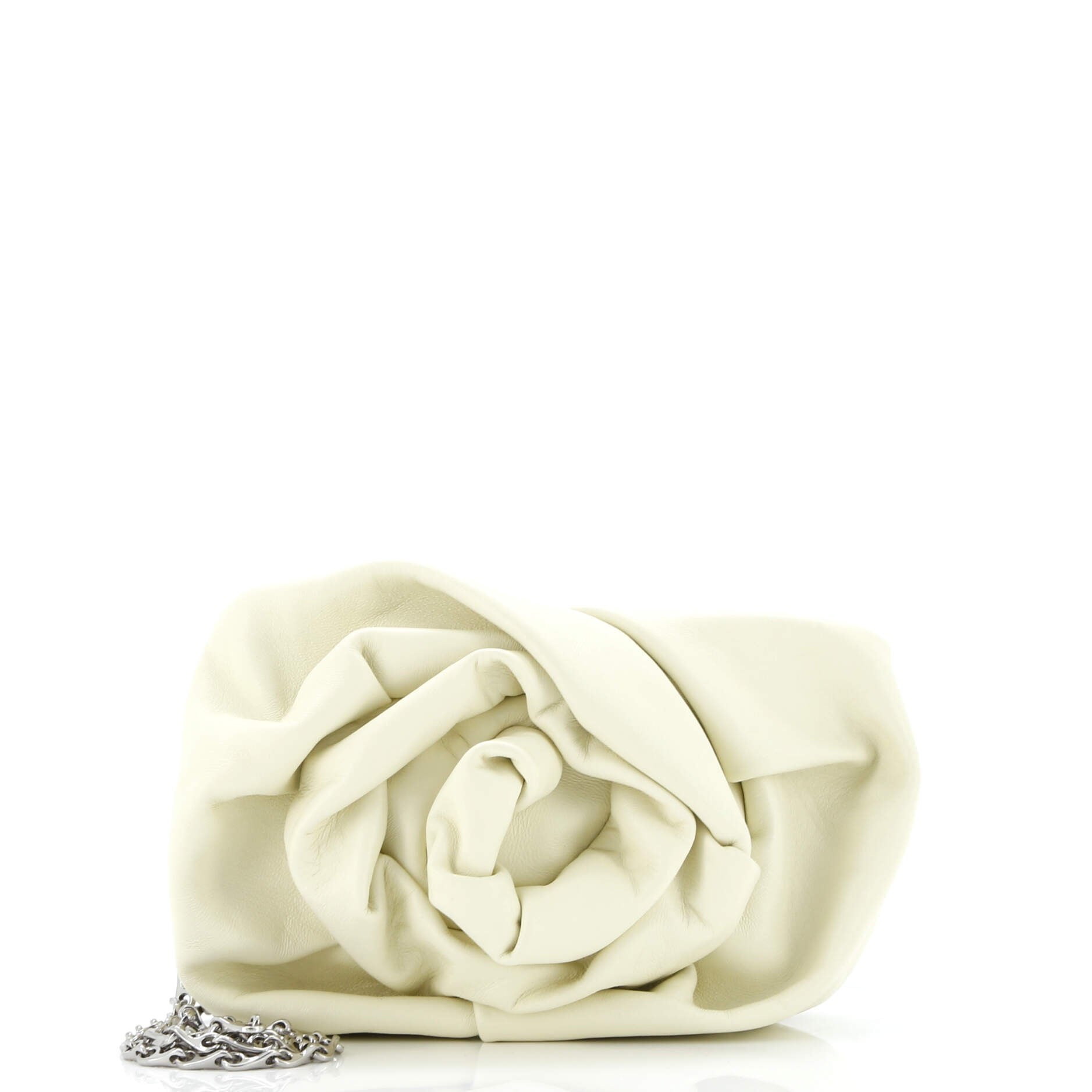 Rose Chain Clutch Leather