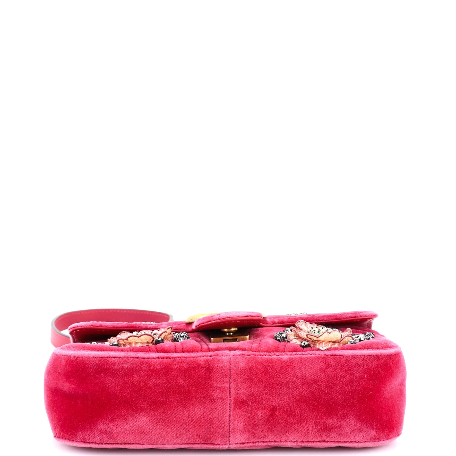GG Marmont Flap Bag Embellished Matelasse Velvet Mini