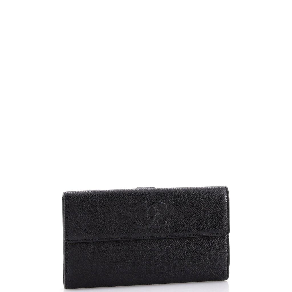 Timeless CC Flap Wallet Caviar Long