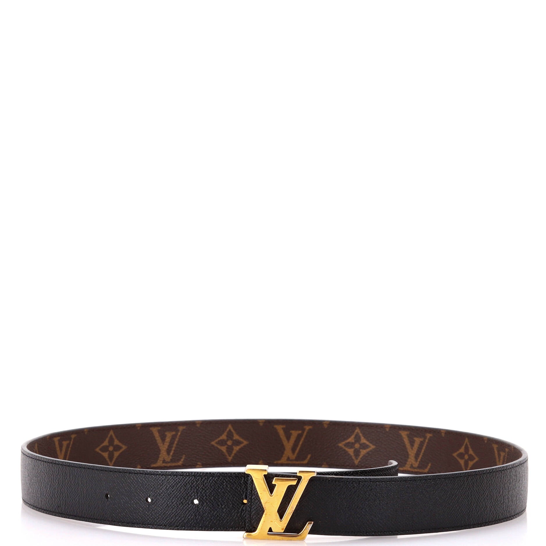 LV Initiales Reversible Belt Monogram Canvas and Leather Medium