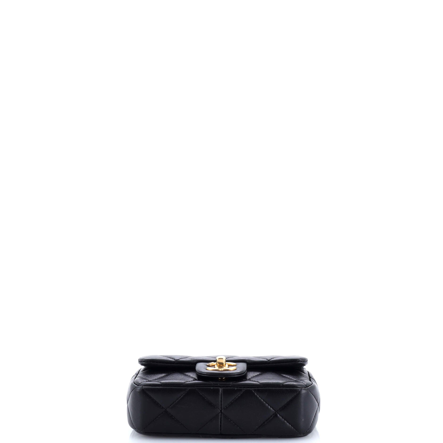 Double CC Pearl Flap Bag Quilted Lambskin Mini