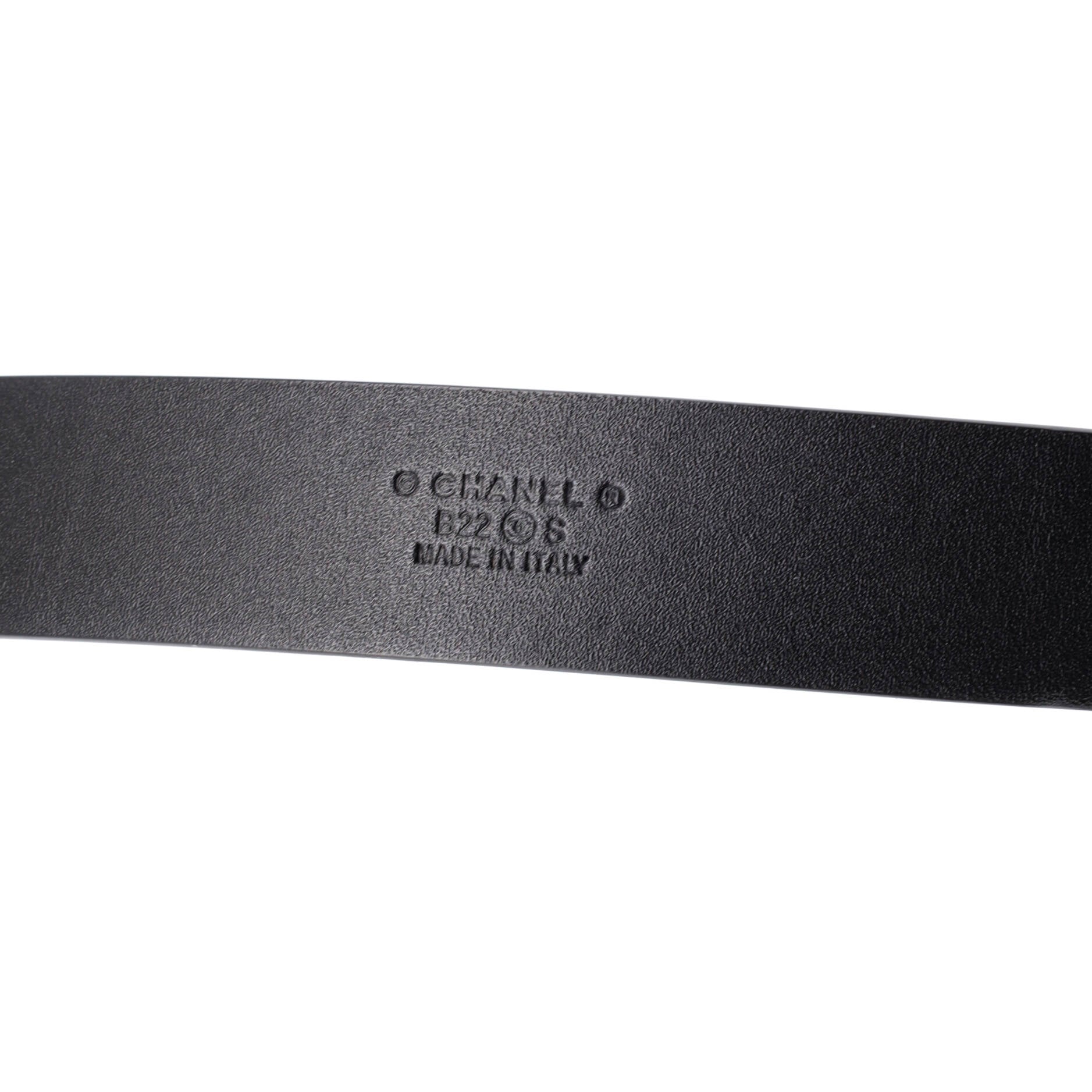 Woven Chain CC Buckle Belt Leather Medium 85