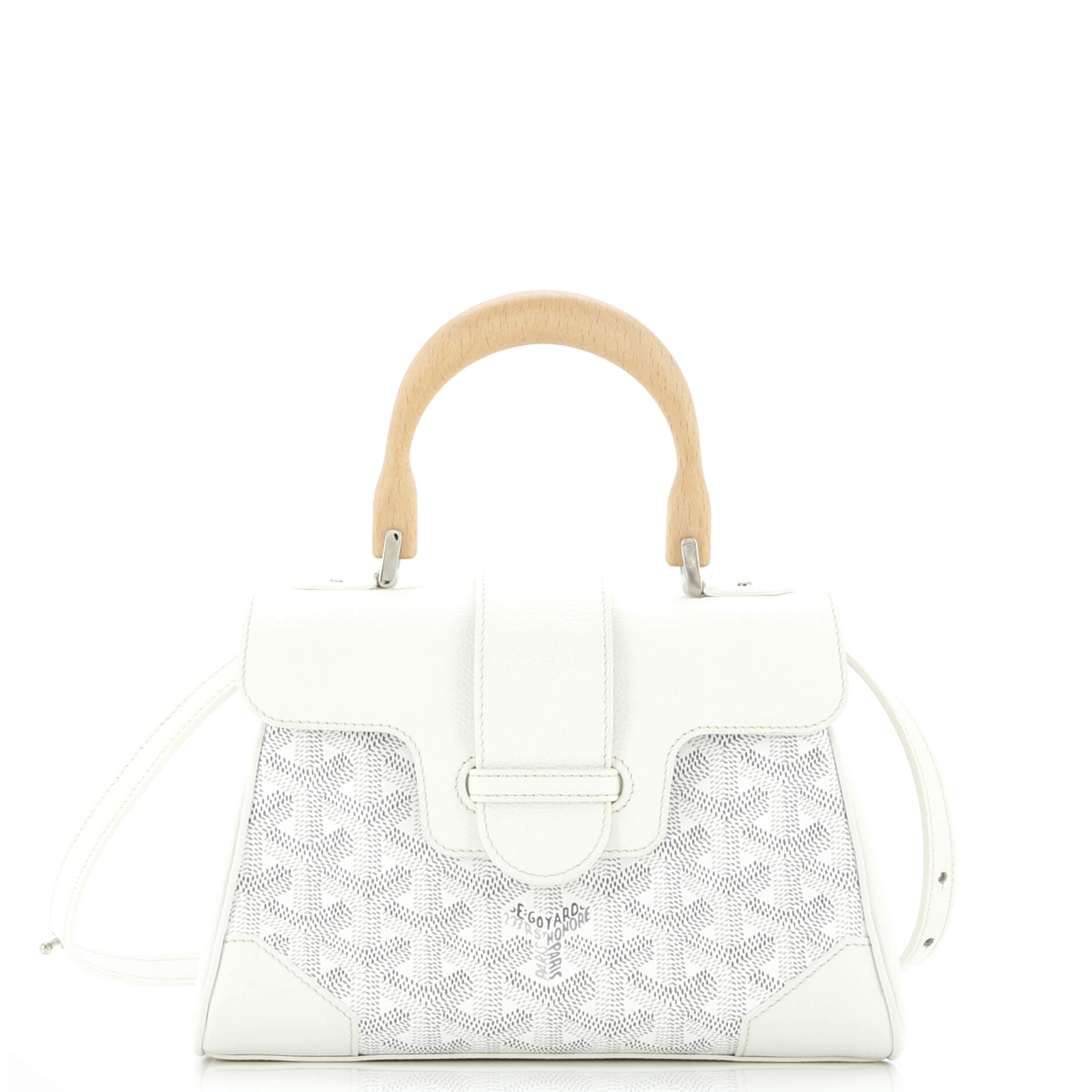 Saigon Top Handle Bag Coated Canvas with Leather Mini