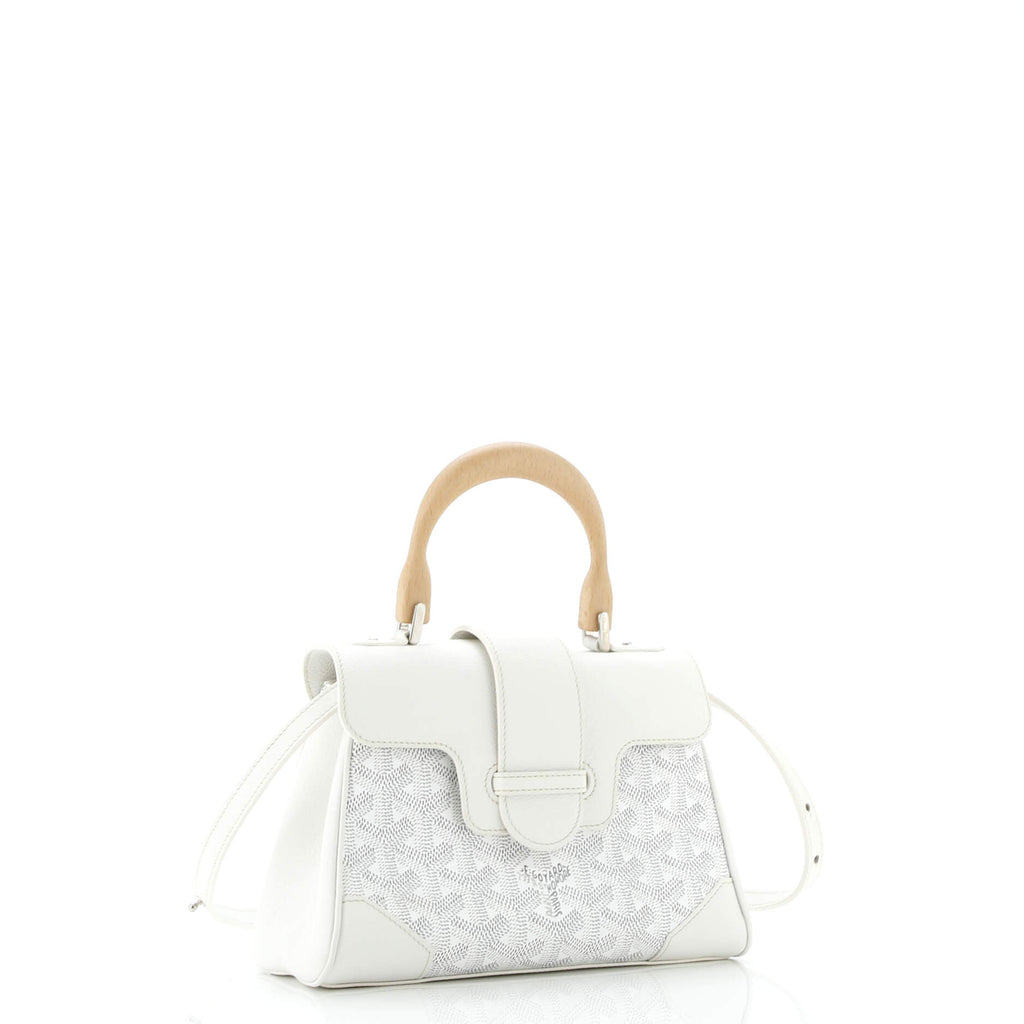 Saigon Top Handle Bag Coated Canvas with Leather Mini