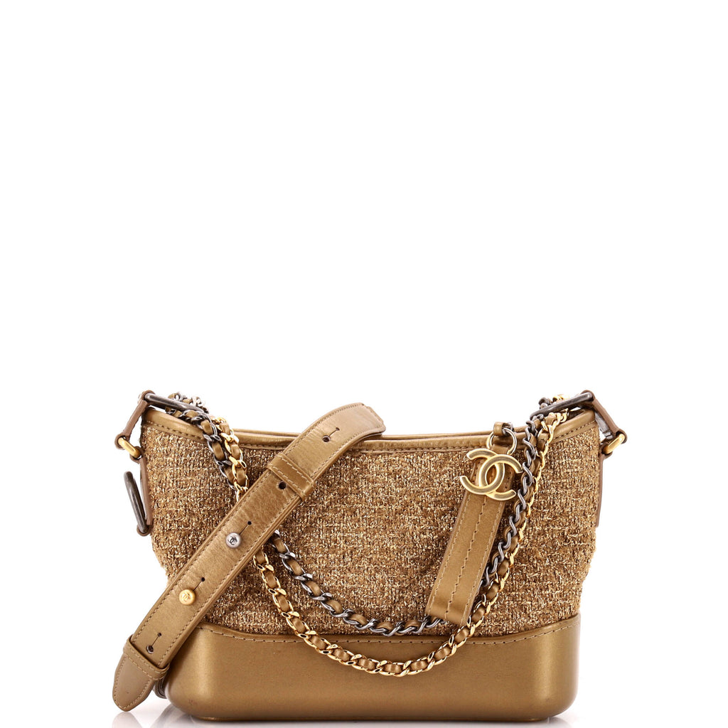 Gabrielle Hobo Quilted Tweed and Calfskin Small