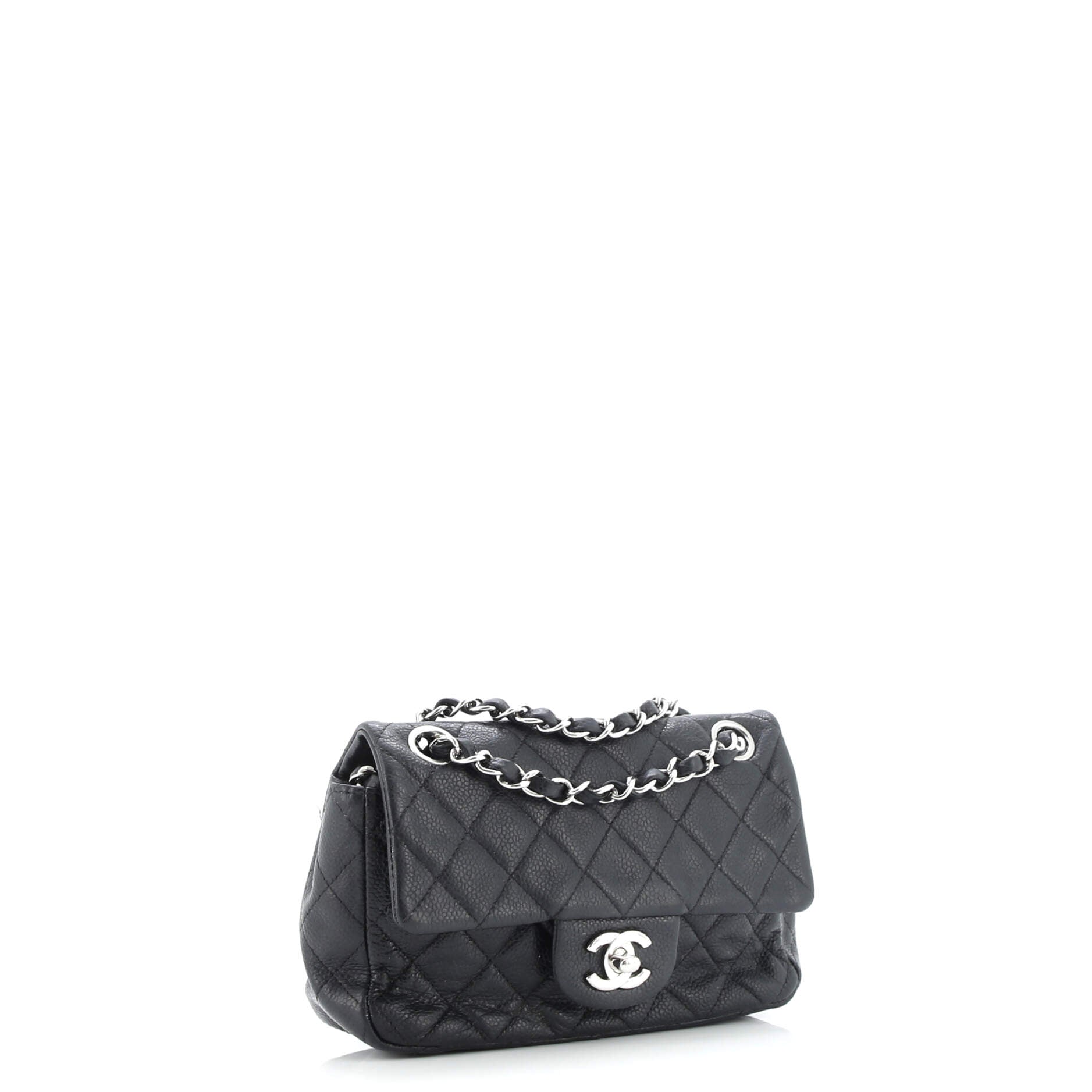 Classic Single Flap Bag Quilted Caviar Mini
