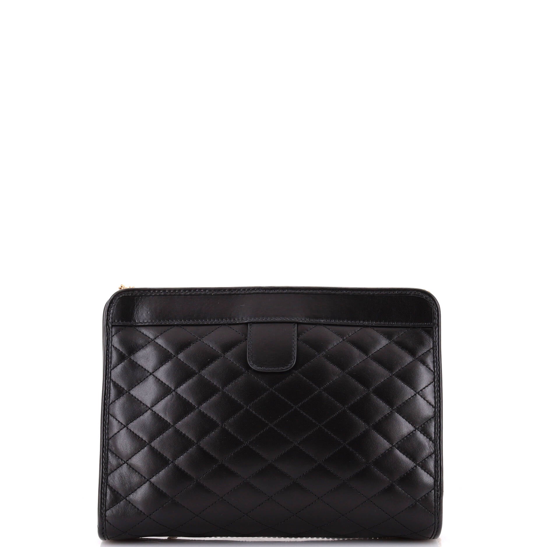 Victoire Chain Clutch Quilted Leather