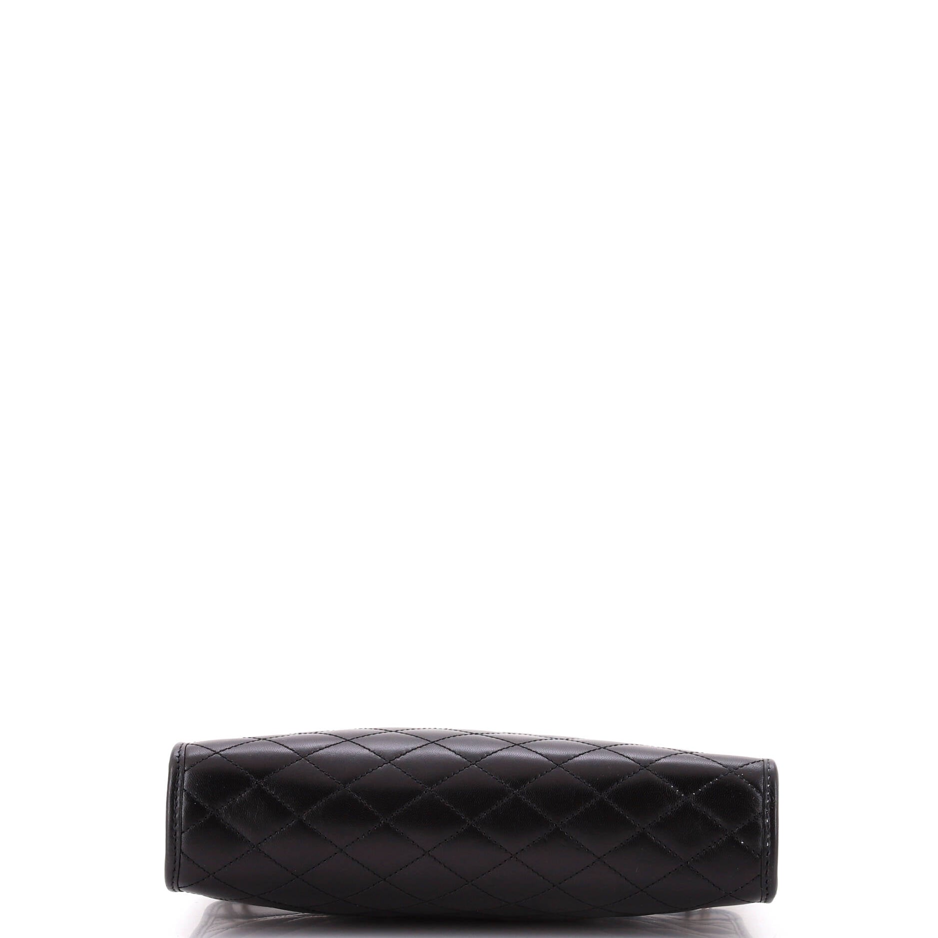 Victoire Chain Clutch Quilted Leather