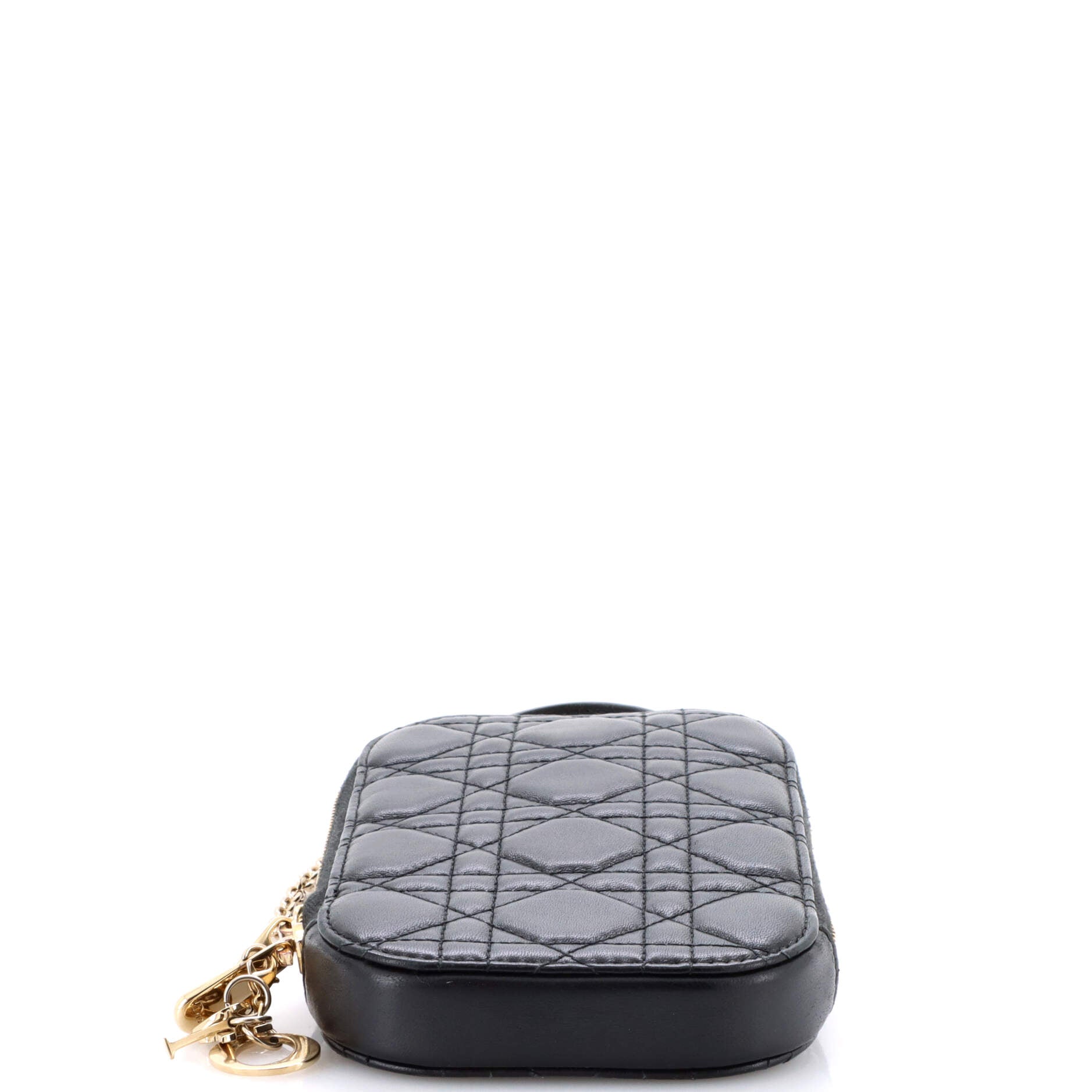 Lady Dior Phone Holder on Chain Cannage Quilt Lambskin