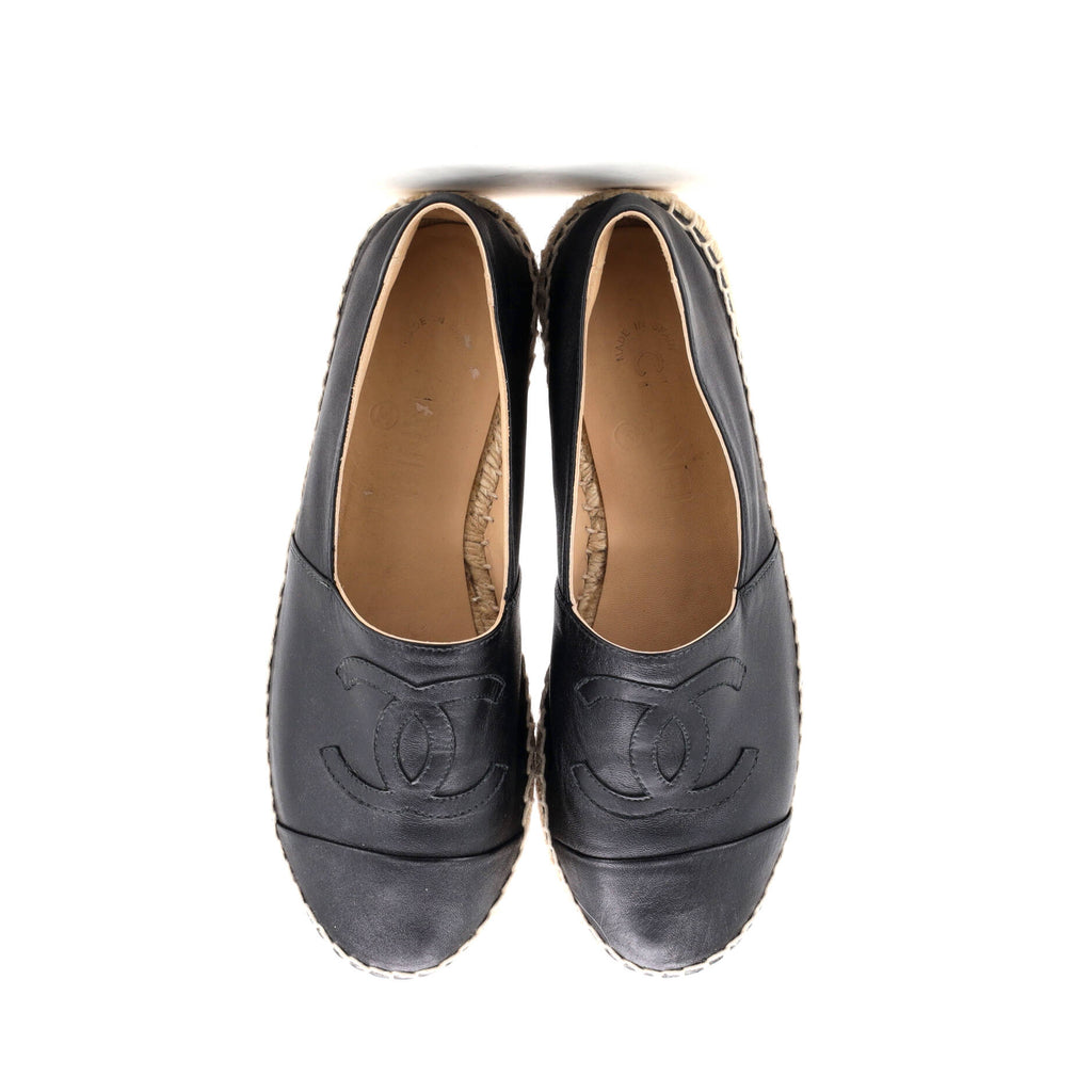 Women's CC Cap Toe Espadrilles Leather