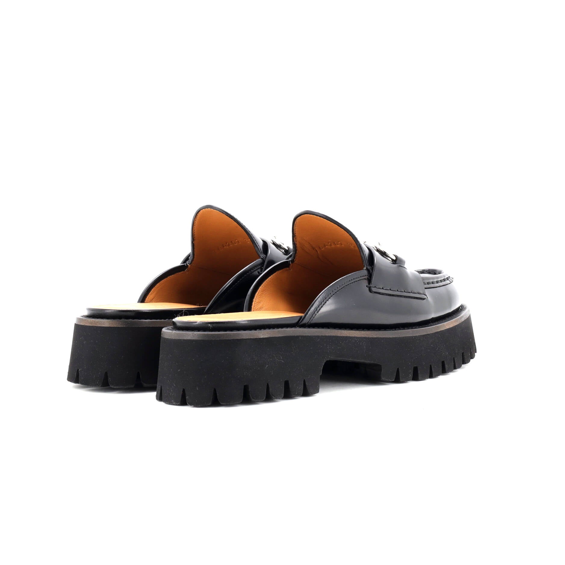 Women's Horsebit Flatform Mules Leather