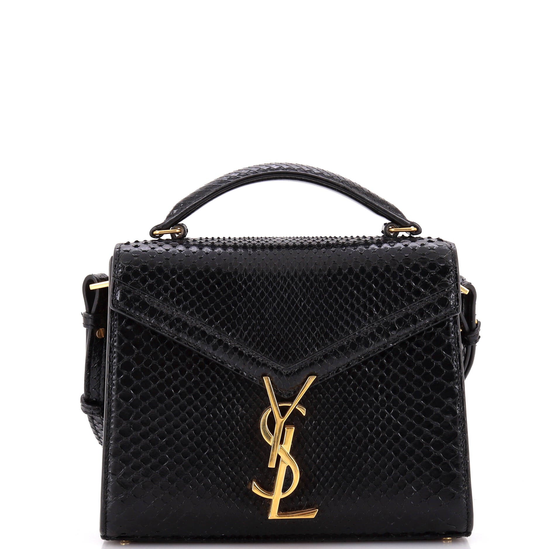 Cassandra Top Handle Bag Snakeskin Mini