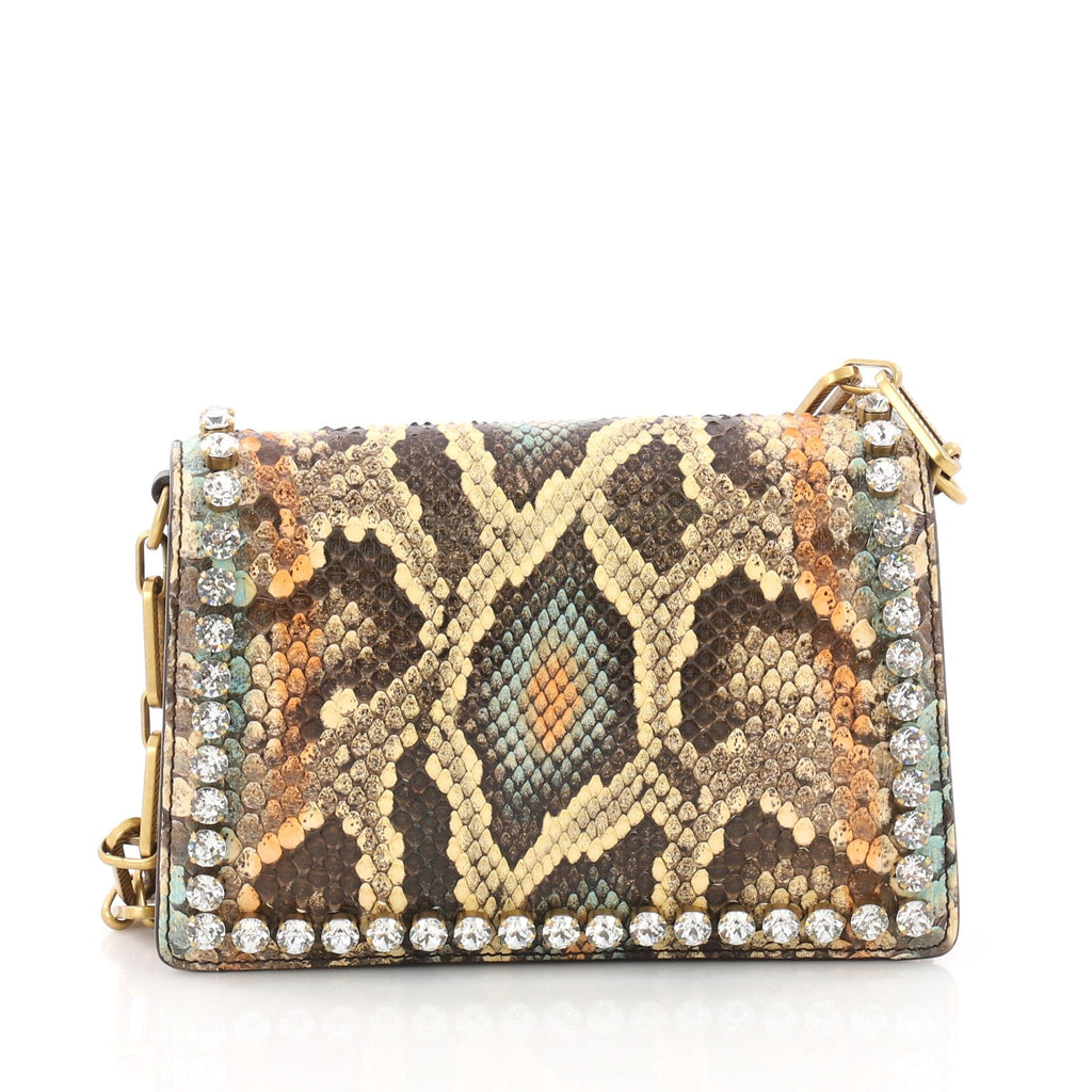 Broadway Bee Shoulder Bag Embellished Python Mini