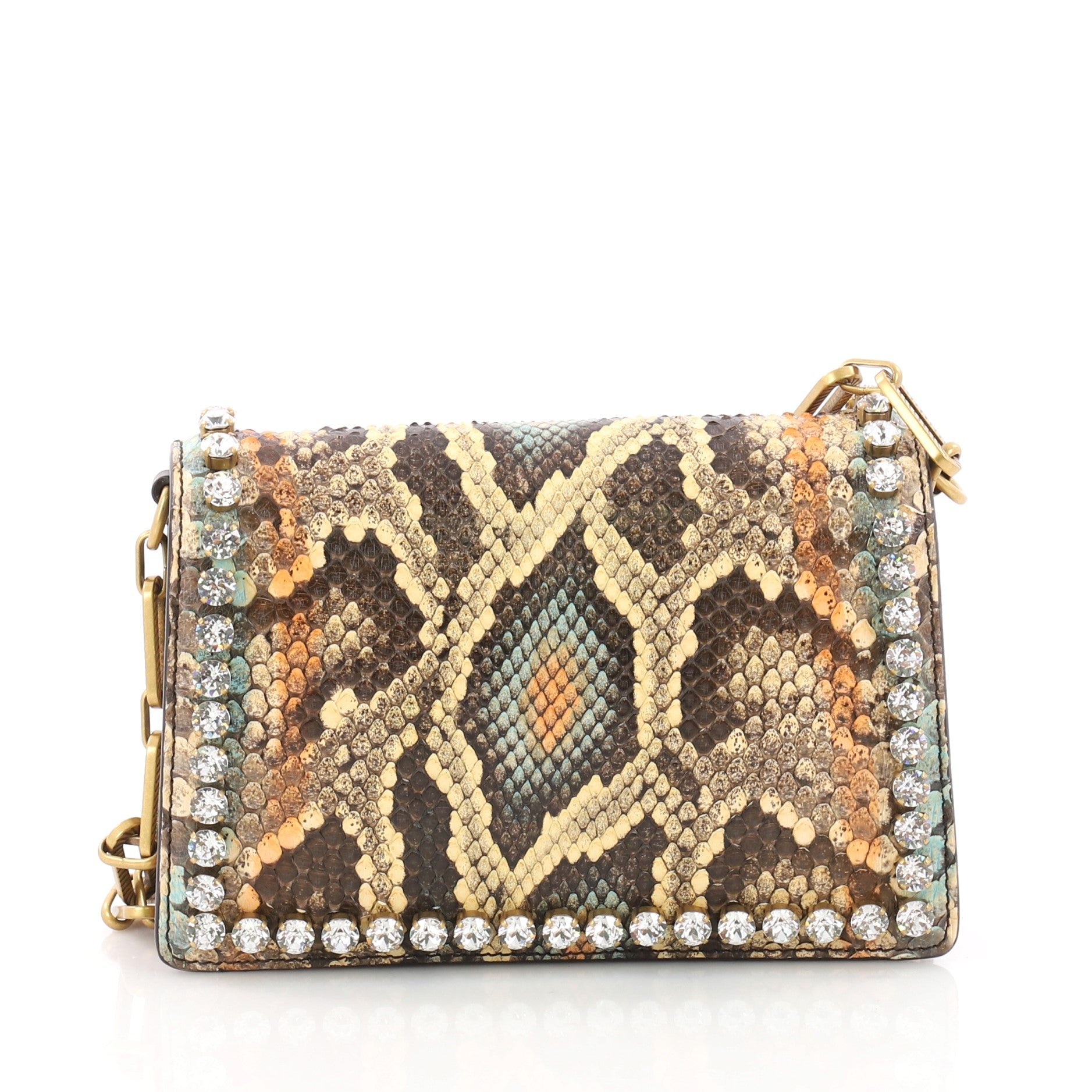 Broadway Bee Shoulder Bag Embellished Python Mini
