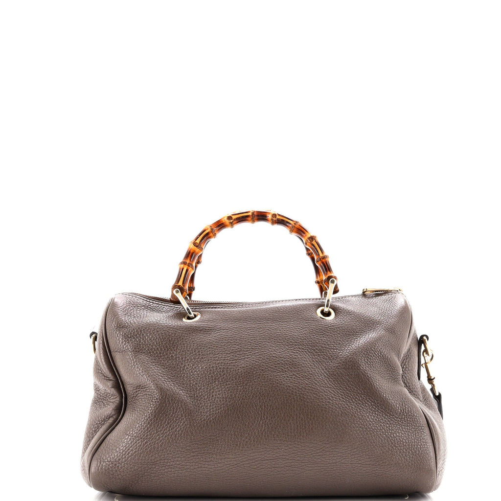 Bamboo Shopper Boston Bag Leather Medium