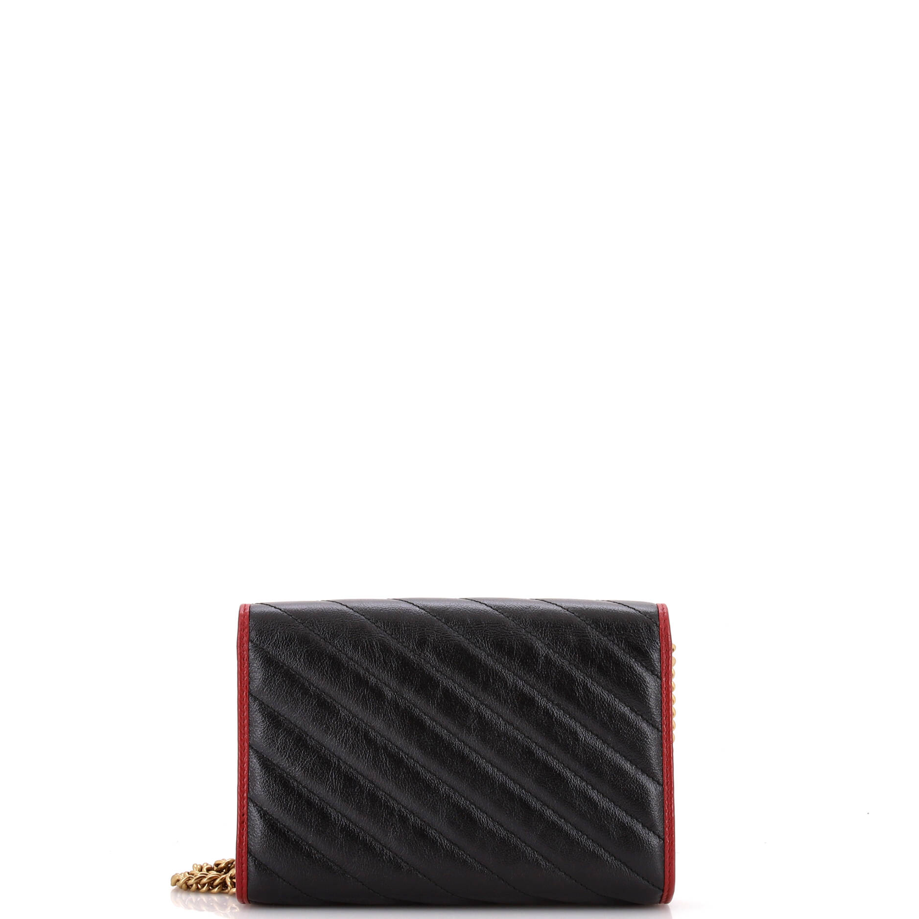 GG Marmont Chain Wallet Diagonal Quilted Leather Mini