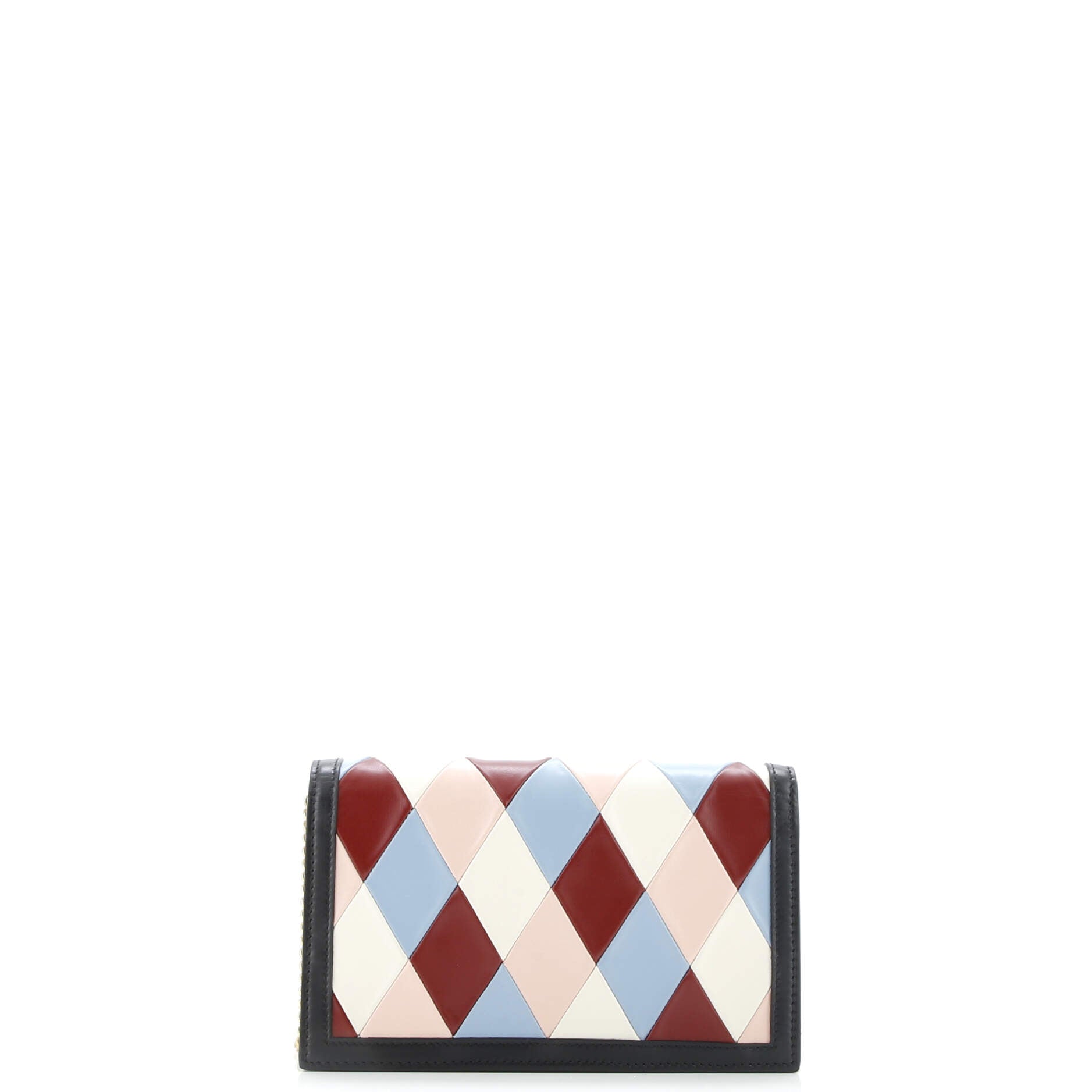 Diana Bamboo Chain Flap Bag Patchwork Leather Mini