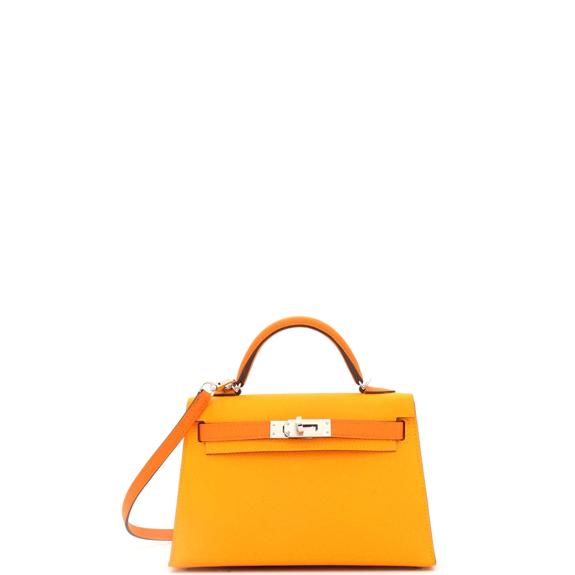 Kelly Mini II Bag Bicolor Epsom with Palladium Hardware 20