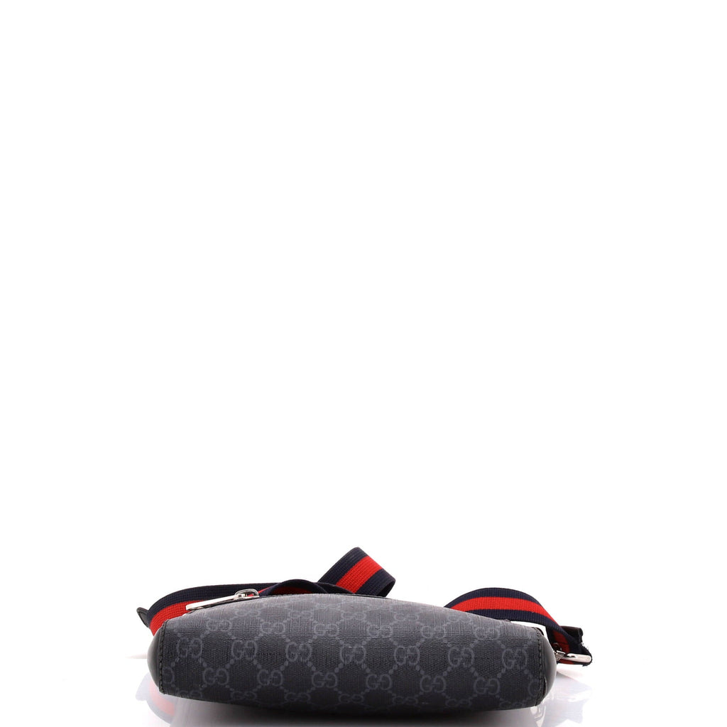 Web Strap Front Zip Messenger Bag GG Coated Canvas Small