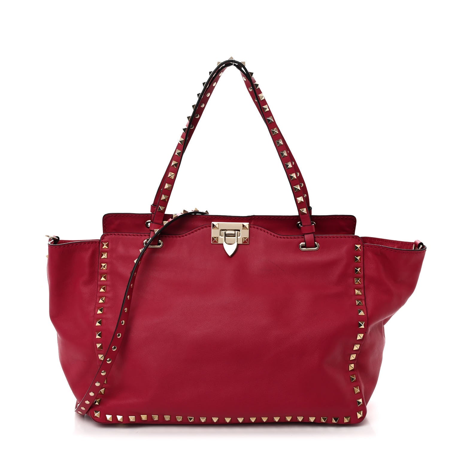 Vitello Medium Rockstud Tote Cyclamin