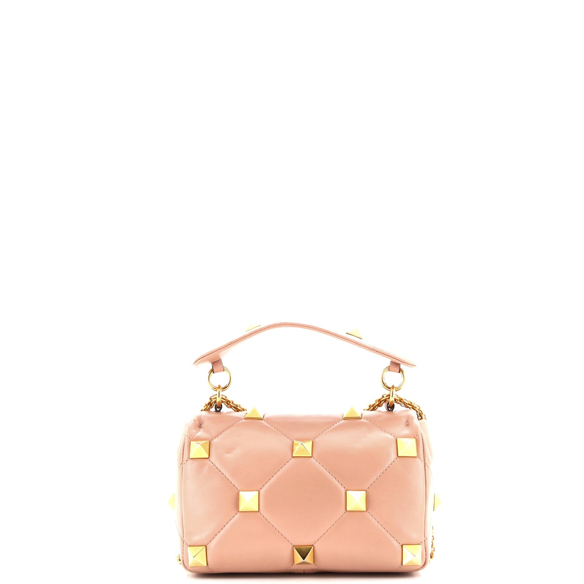 Roman Stud Flap Bag Quilted Leather Medium