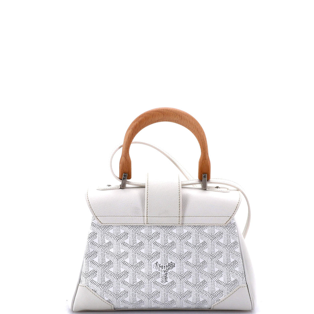 Saigon Top Handle Bag Coated Canvas with Leather Mini