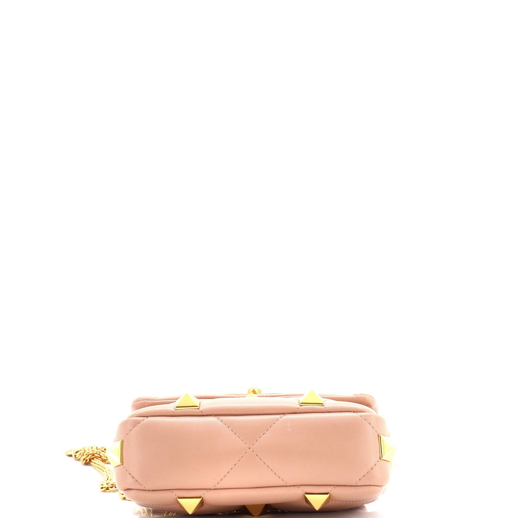 Roman Stud Flap Bag Quilted Leather Small