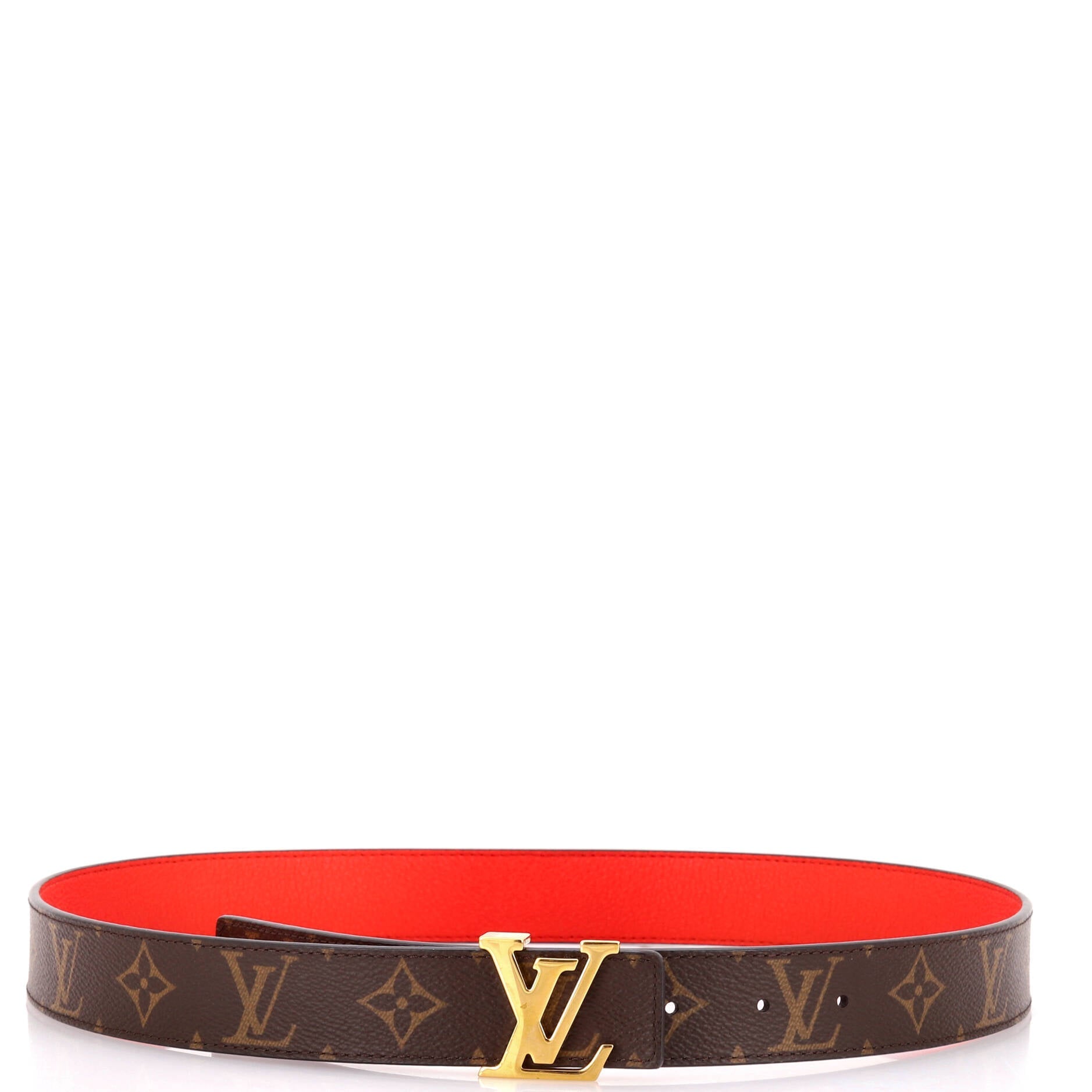 LV Initiales Reversible Belt Monogram Canvas and Leather Thin