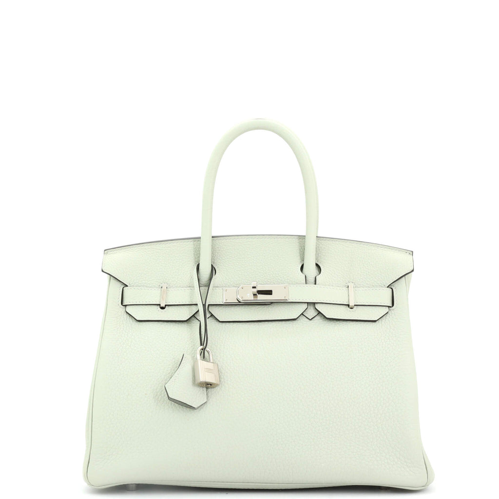 Birkin Handbag Vert Fizz Togo with Palladium Hardware 30