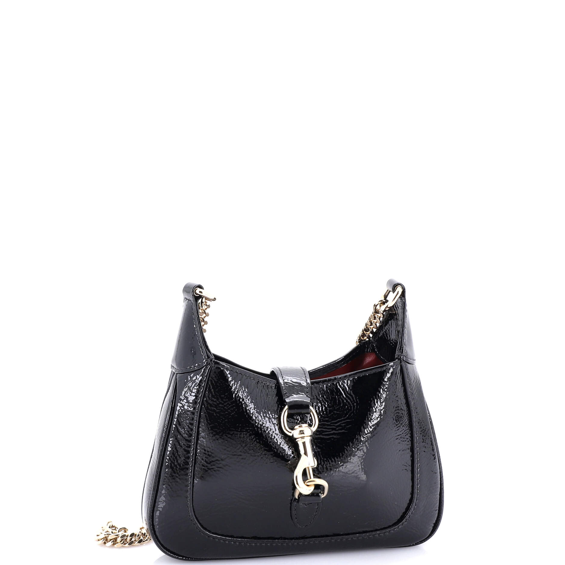 Jackie Notte Chain Hobo Patent Mini