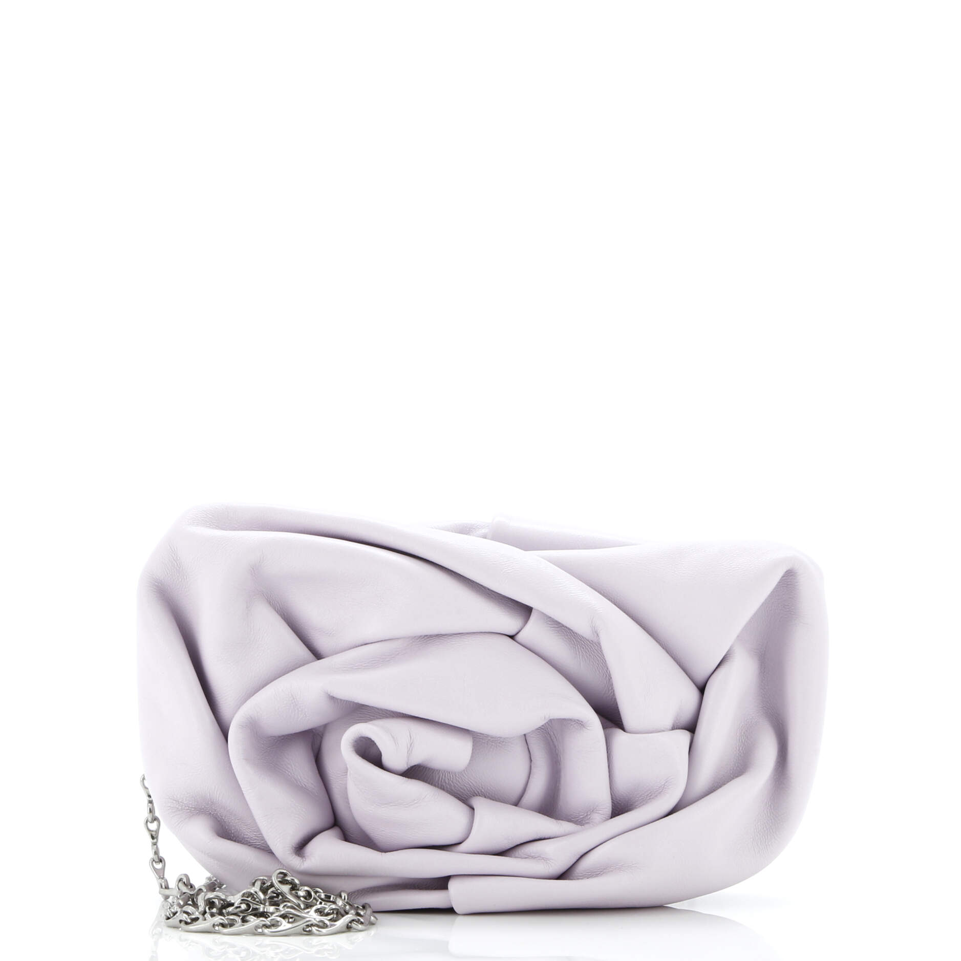 Rose Chain Clutch Leather