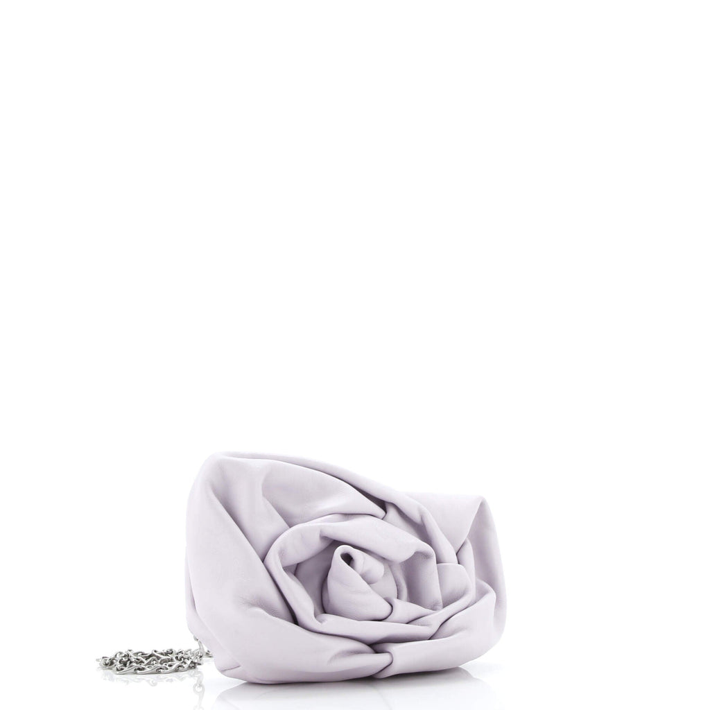 Rose Chain Clutch Leather
