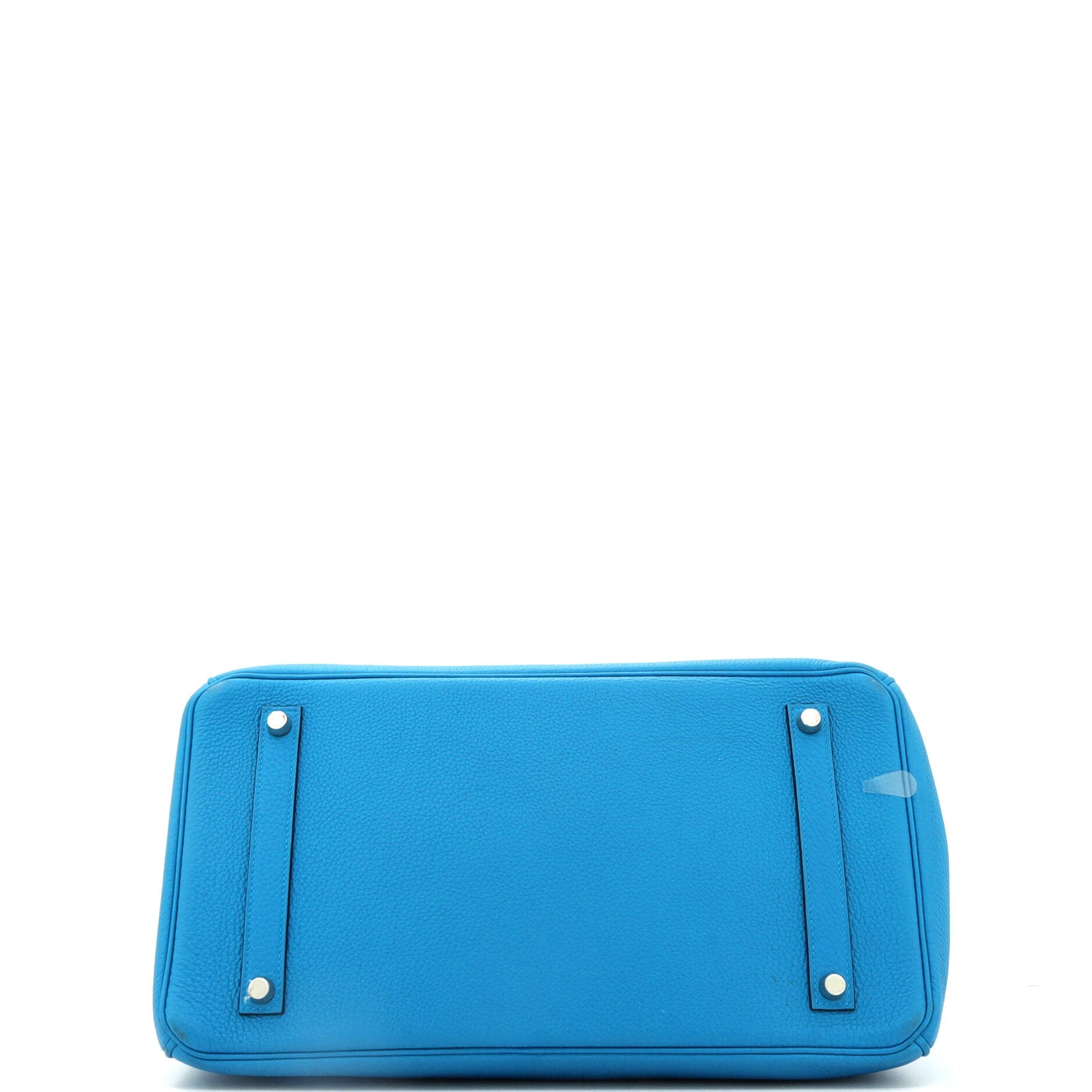 Birkin Handbag Bleu Zanzibar Togo with Palladium Hardware 35