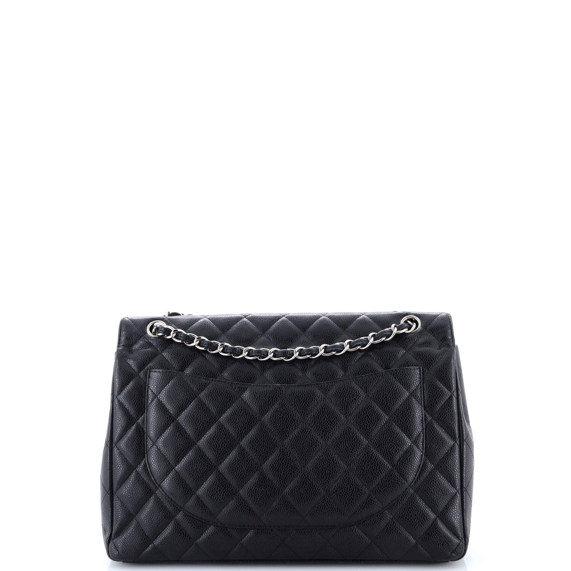 Classic Double Flap Bag Quilted Caviar Maxi