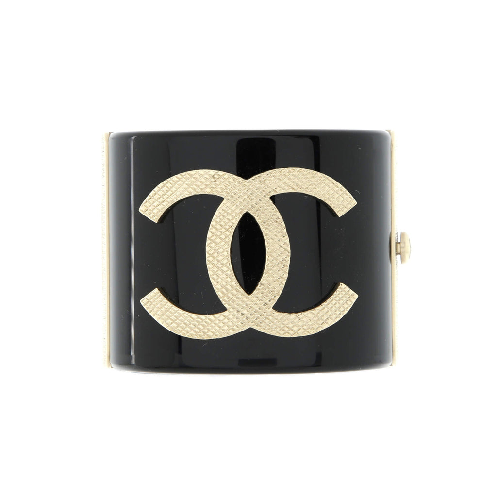 Quilted CC Cuff Bracelet Resin and Metal