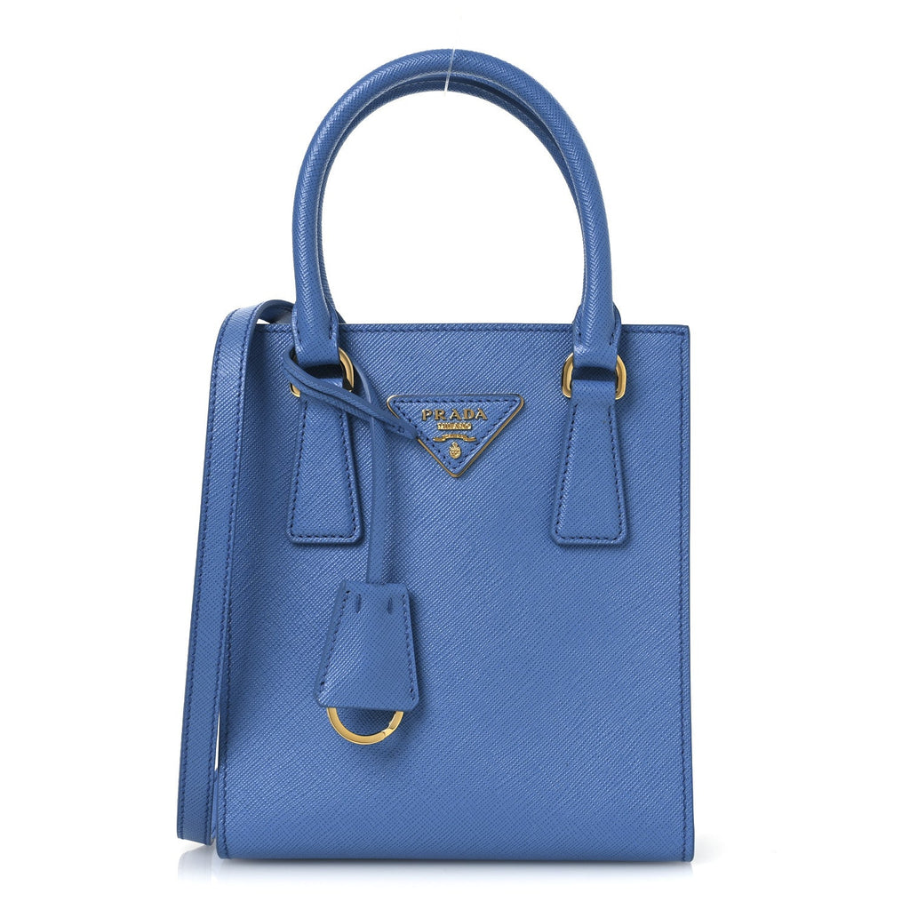 Saffiano Lux Metal Triangle Handbag Onda