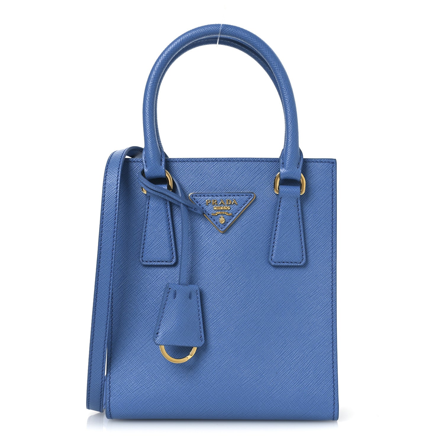 Saffiano Lux Metal Triangle Handbag Onda