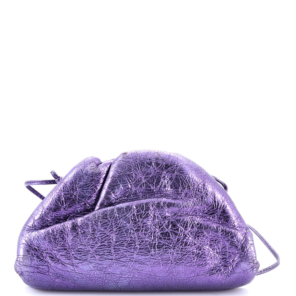 The Pouch Crinkled Metallic Leather Mini