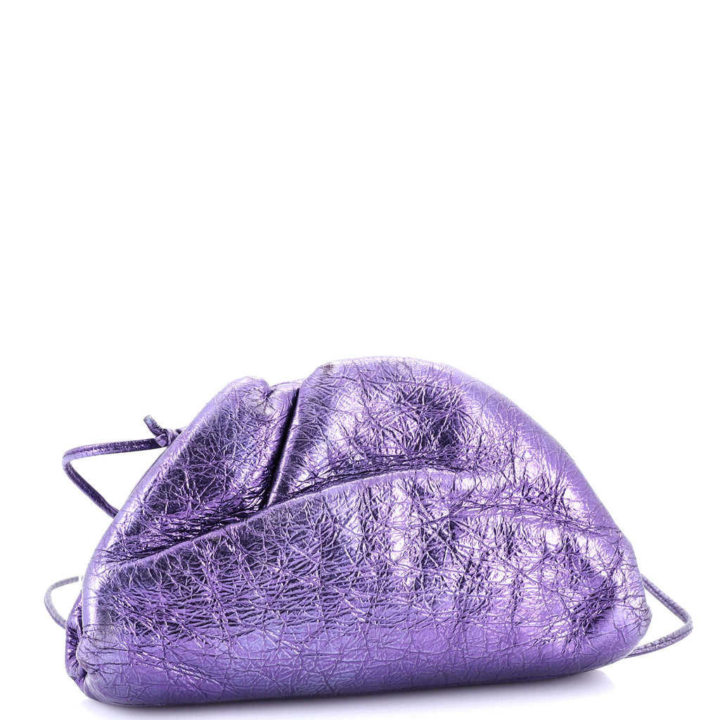 The Pouch Crinkled Metallic Leather Mini