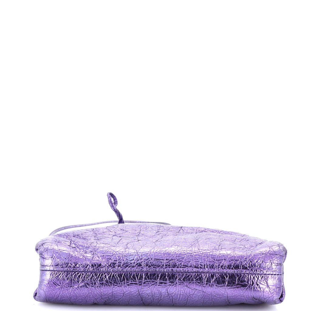 The Pouch Crinkled Metallic Leather Mini