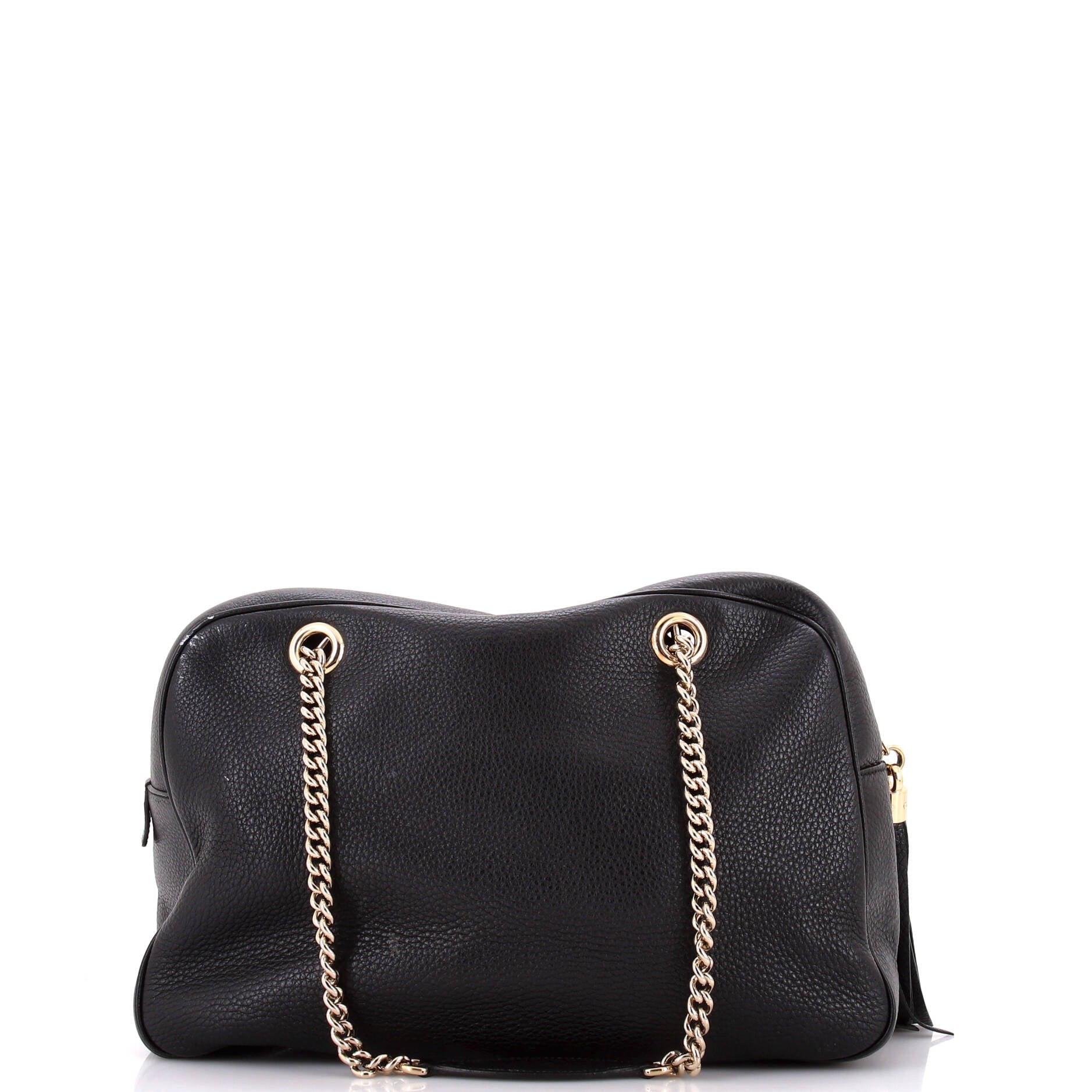 Soho Chain Zip Shoulder Bag Leather Medium