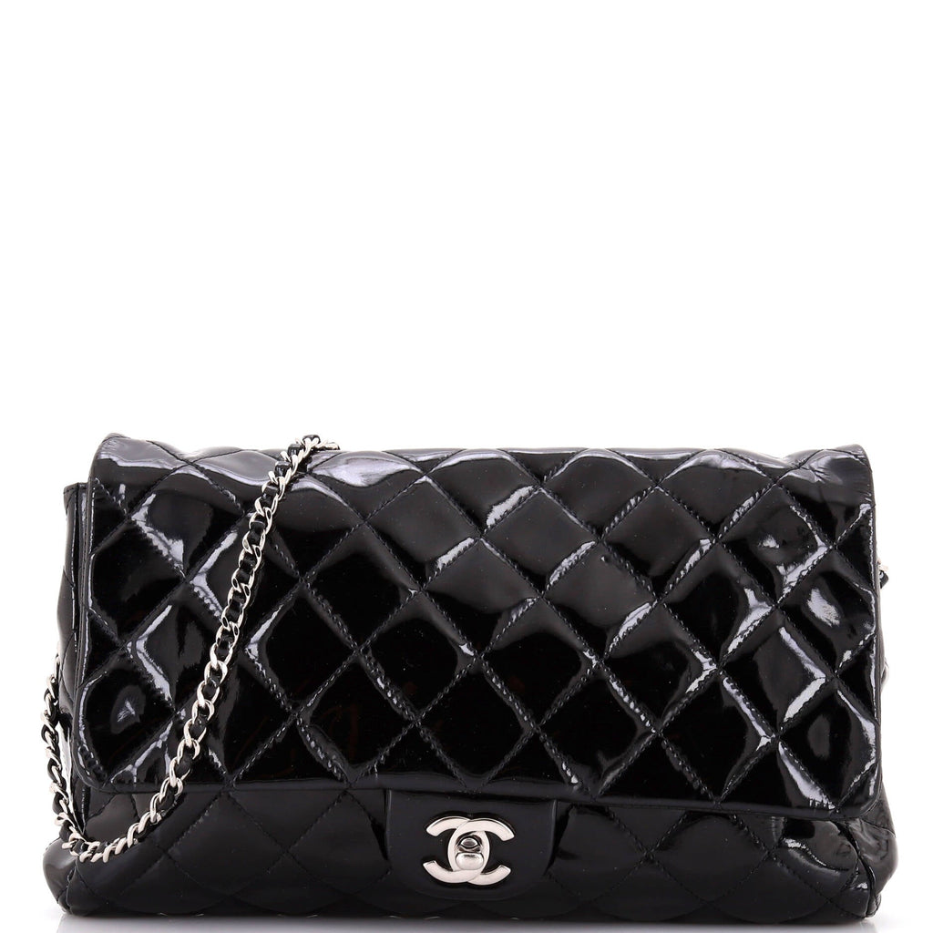 Clutch with Chain Quilted Patent