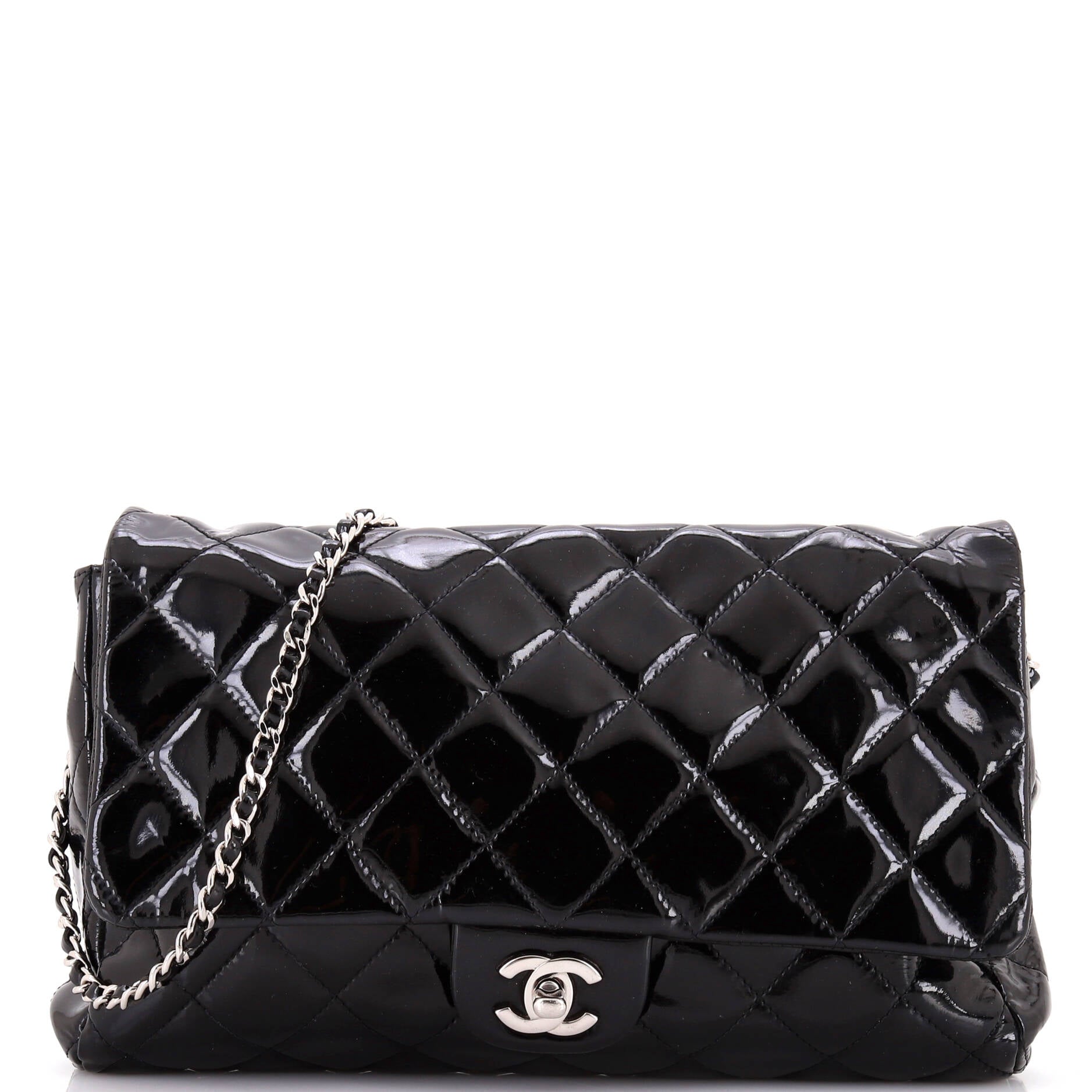 Clutch with Chain Quilted Patent