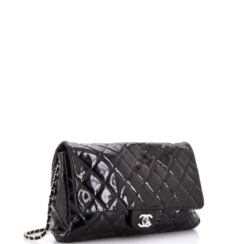 Clutch with Chain Quilted Patent